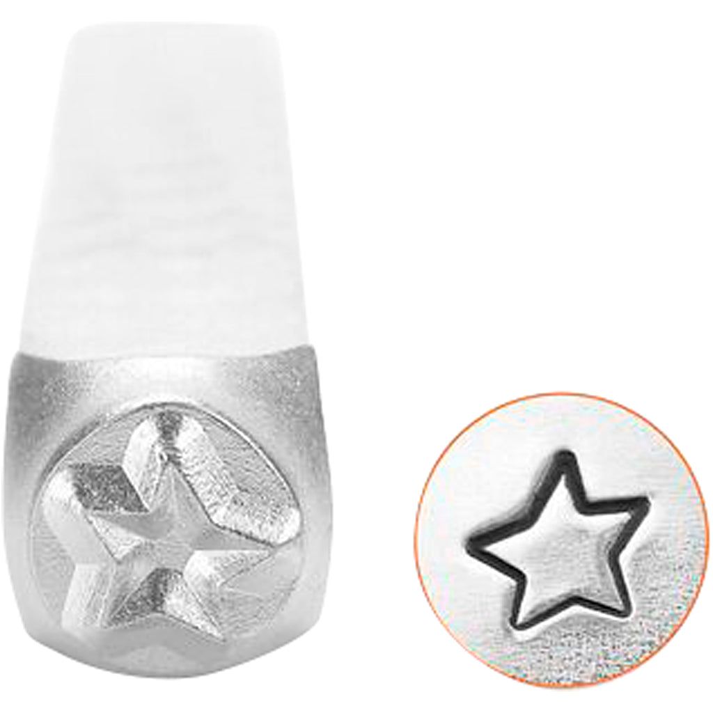 Embossing Stamp, Star, L: 65 mm, size 3 mm