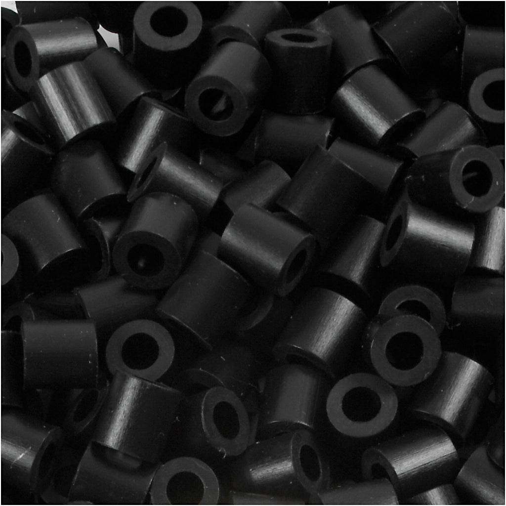 PhotoPearls, size 5x5 mm, hole size 2,5 mm, medium, black (1), 6000 pc