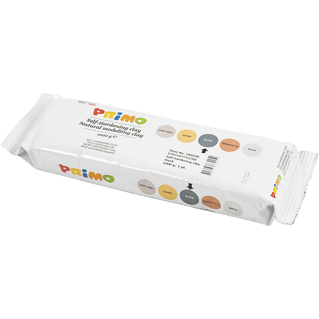Self-Hardening Clay, black, 1000 g