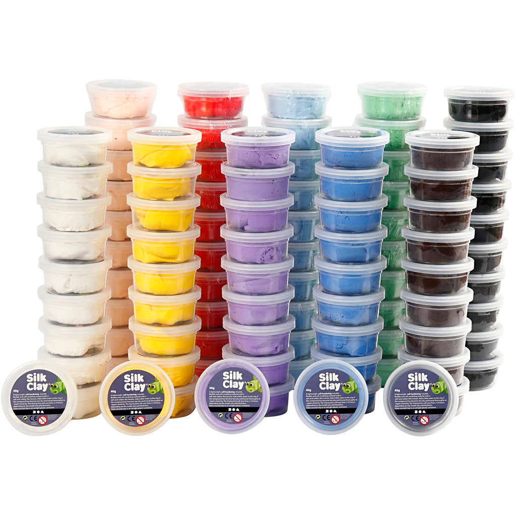 Silk Clay®, assorted colours, 10 tub