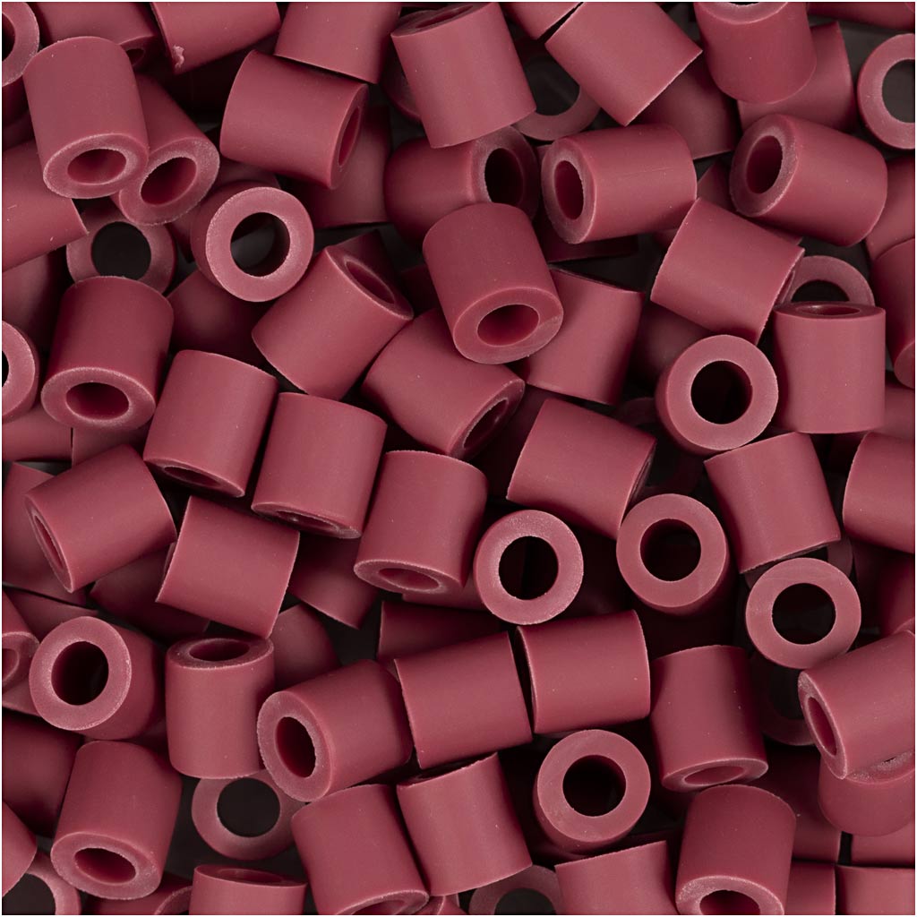NABBI BioBeads, size 5x5 mm, hole size 2,5 mm, medium, burgundy, 1000 pc