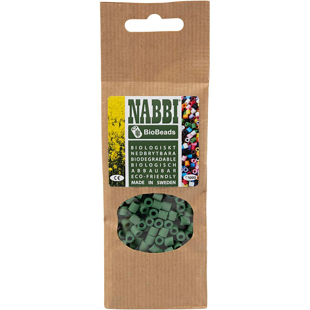 NABBI BioBeads, size 5x5 mm, hole size 2.5 mm, medium, cream, 1000 pc