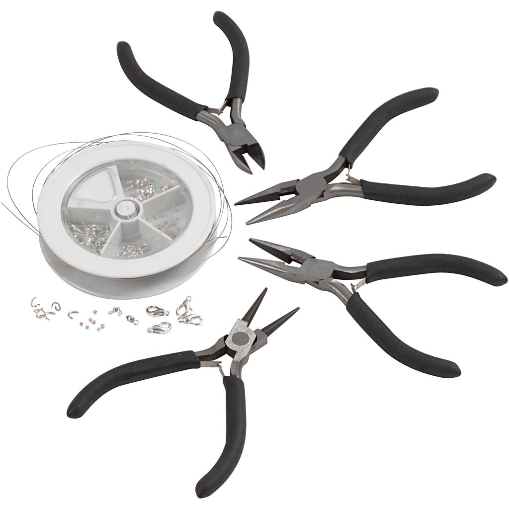 Jewellery Making Kit, silver-plated