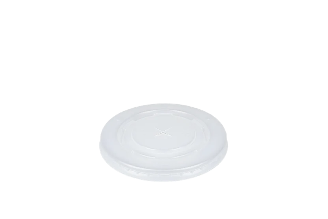 Lid plastic Milkshake cup flat with cross Ø9 cm (1.000 pcs)