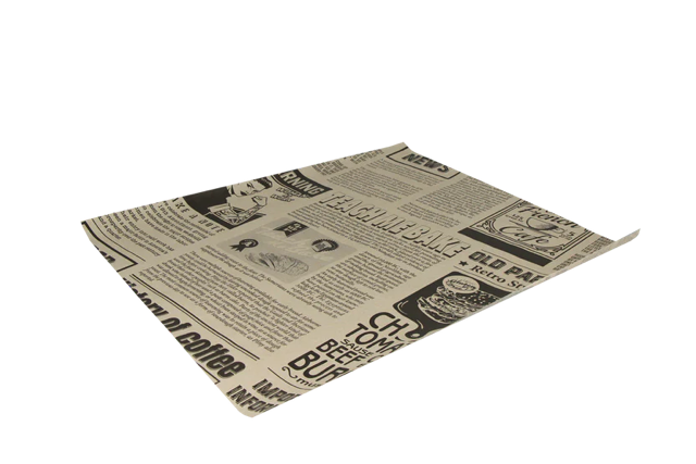Hamburger Wrapping paper greaseproof 33x38cm FSC®Mix newspaper Brown (2.000 pcs)