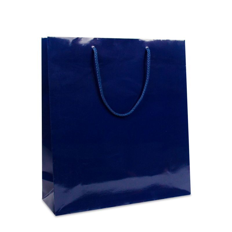 Glossy Carrier Bags 36+12x40cm Dark Blue