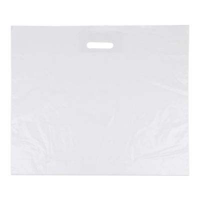 Plastic Carrier Bags 60x51+2x4cm White