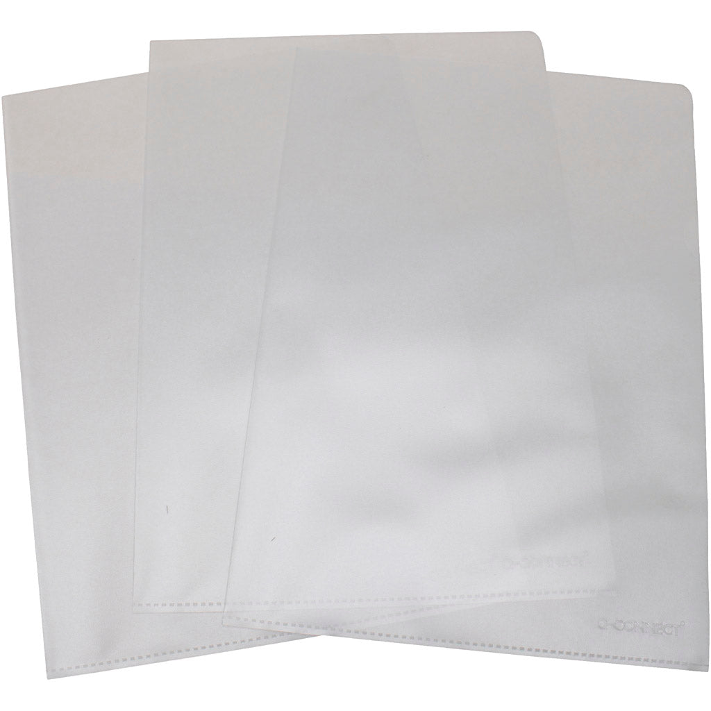 Clear document wallets, A4, 100 pc