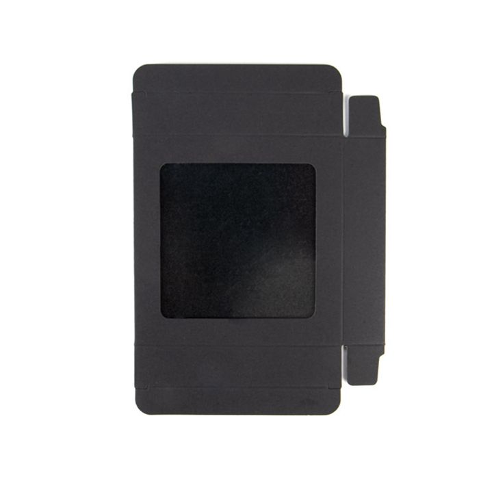Black Gift Boxes Window Box w/ attached window 10.5x2.2x10.5 cm