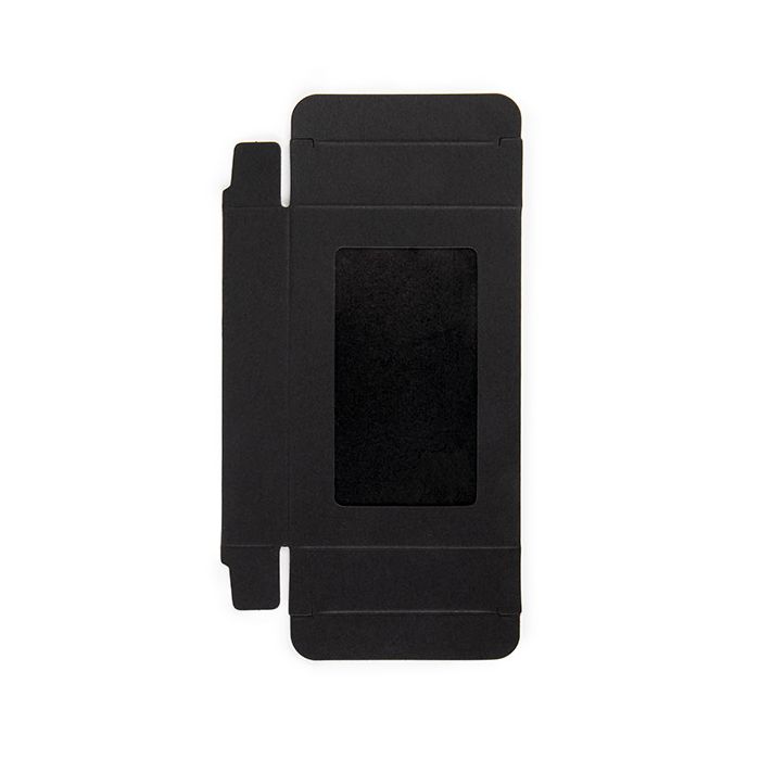 Black Gift Boxes Window Box w/ attached window 7x2.1x10.3 cm