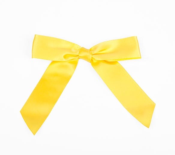 Bows pre-tied Yellow 2.2cm