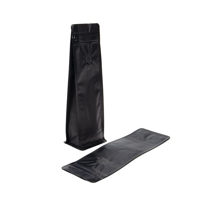 Blockbottom Coffee Bag Matte Black 7,9x6x26cm