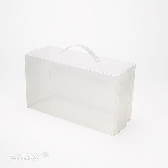 Plastic Gift Boxes for Ladies shoes Frost 17.9x9.5x29.5cm with Handle (4 pieces)