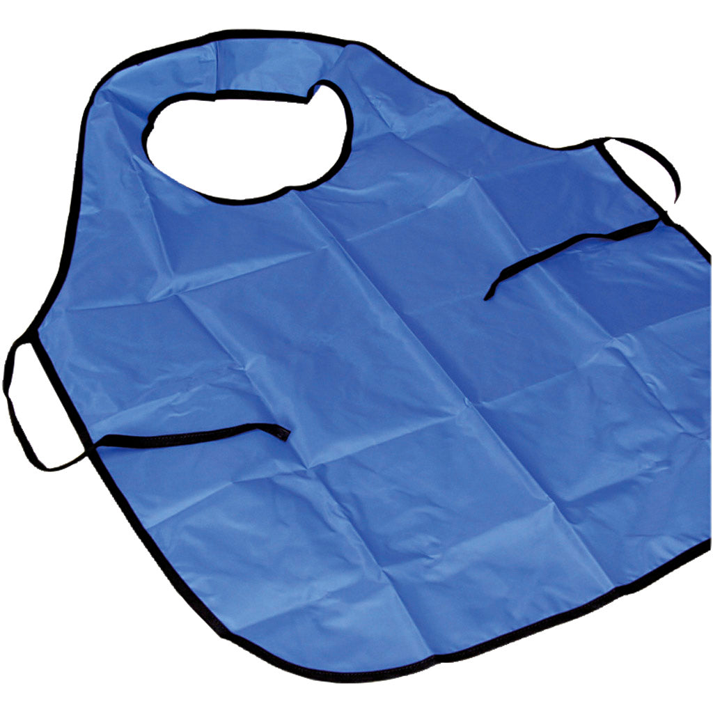 Painting apron with collar, L: 100 cm, size M-XL cm, blue, 10 pc