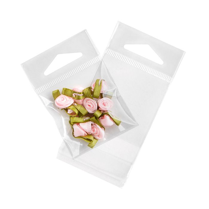 Headerbags 5.1x5.1cm Reclosable and Crystal Clear (500 pieces)