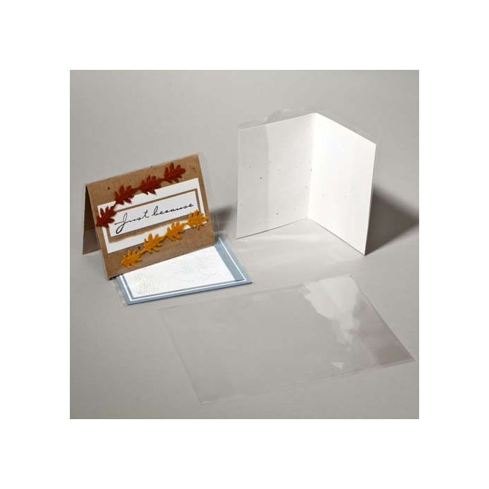 Plastic Bags for Open Cards 18.9x26.7 + 2x4.15 cm