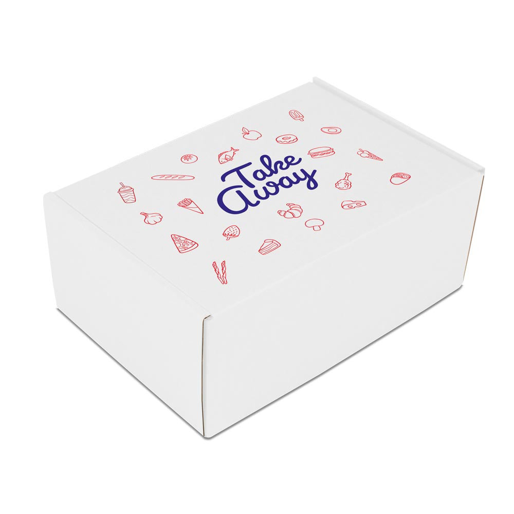 Take-away boxes 39x30x14cm White (50 pcs)