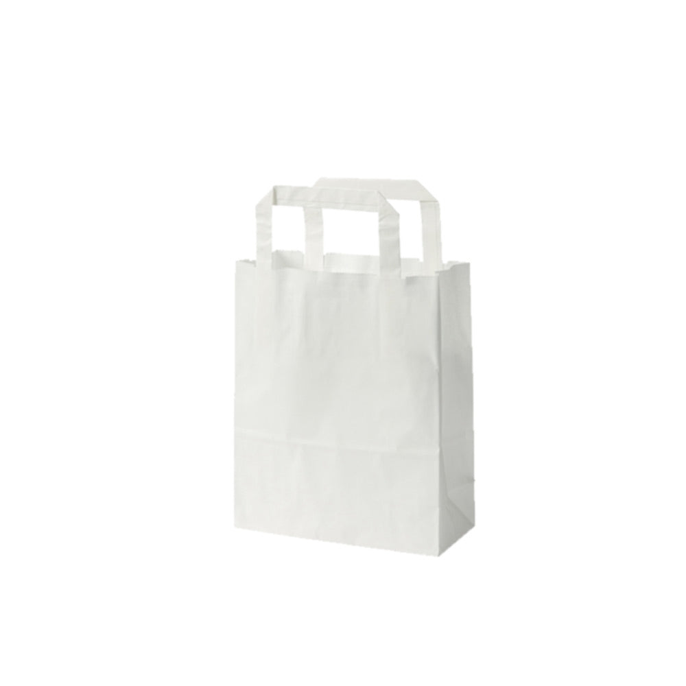 Paper Bags White 18x8x22 cm (250 pieces)