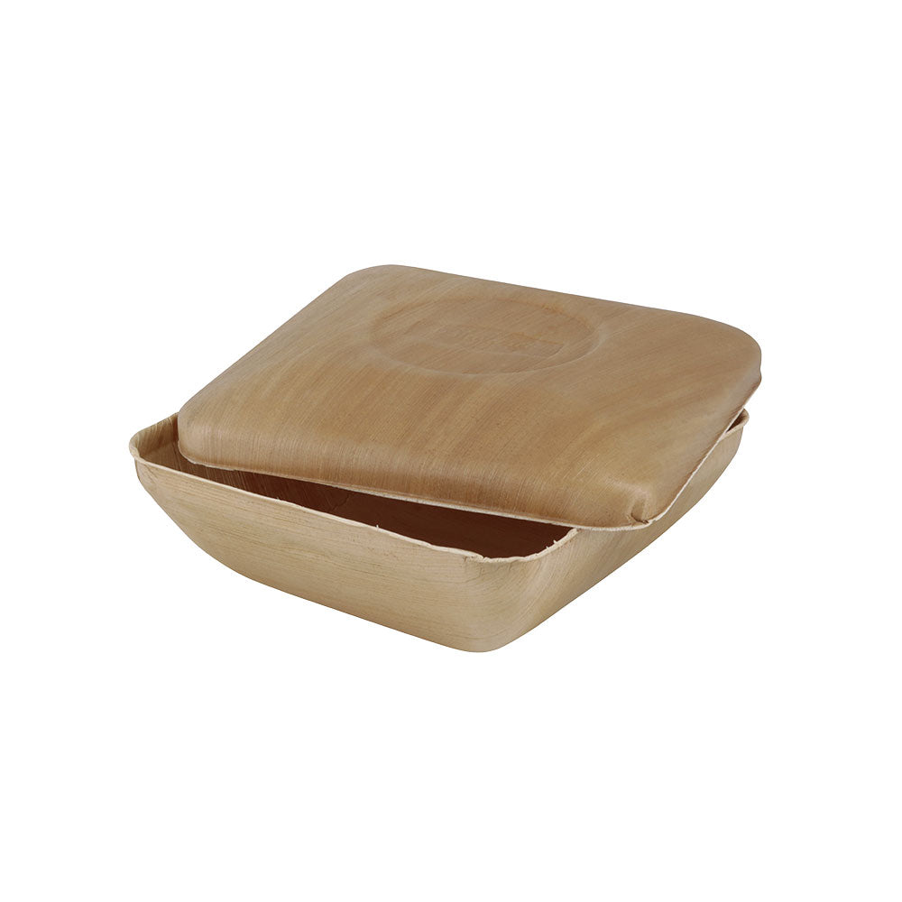 Bowls Palmware® 18x5x18 cm 800 ml, with lids square (60 pieces)