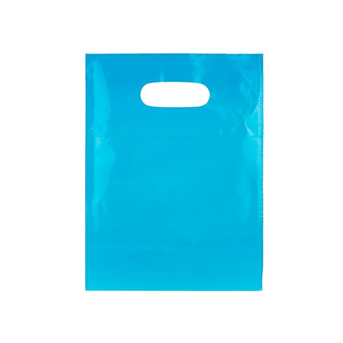 Plastic Carrier Bags Blue 38.1x45.7cm 60 micron LDPE