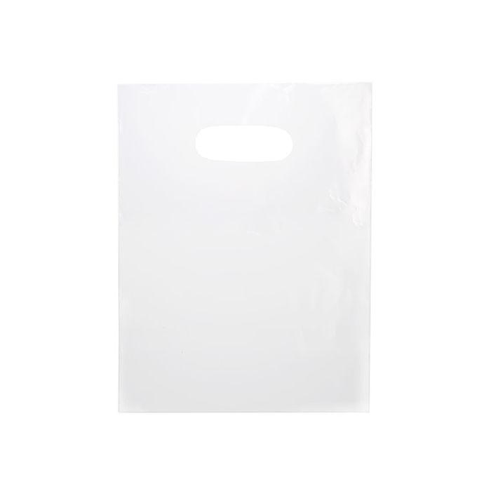 Plastic Carrier Bags White 38.1x45.7cm 60 micron LDPE