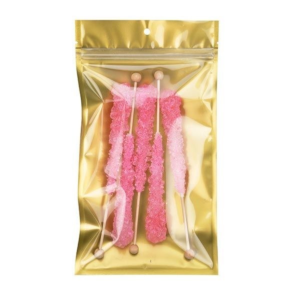 Grip Seal Bags Transparent/Gold 12.7x20.8cm