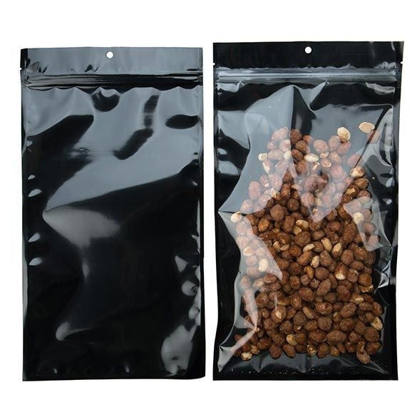 Grip Seal Bags Transparent/Black 17.8x30.5cm