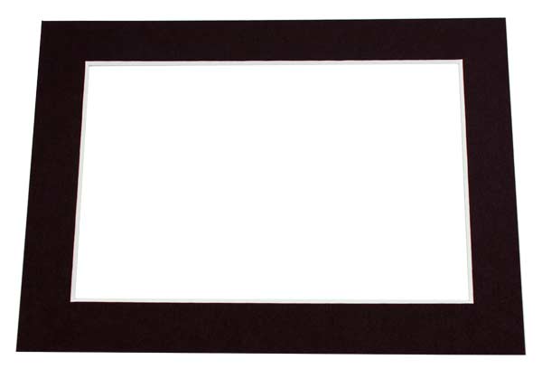 Mount Board Black 20.3x26.7cm Window - Outer size 27.9x35.6cm Conservation Quality