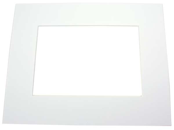 Mount Board bright White 19.1x24.1cm Window - Outer size 27.9x35.6cm Conservation Quality