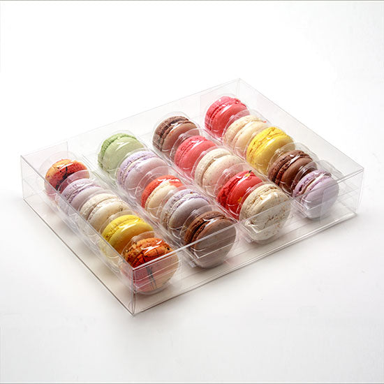 French Macaron Box set for 20 25.9 x 5.1 x 19.1cm
