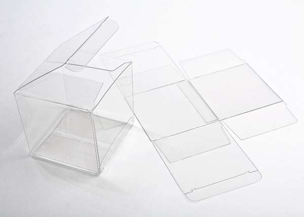 Plastic Gift Boxes 10.2x10.2x10.2cm Crystal Clear