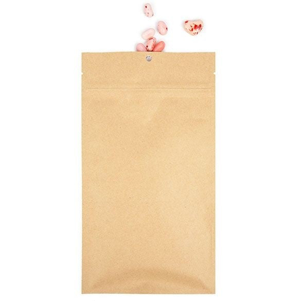 Kraft Hanging Barrier Bags 12.7 x 20.8 cm w/Tear Notches