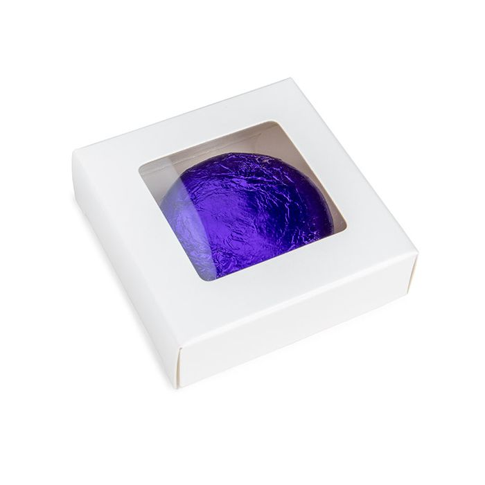 White Gift Boxes Window Box w/ attached window 7x2.1x6.8 cm
