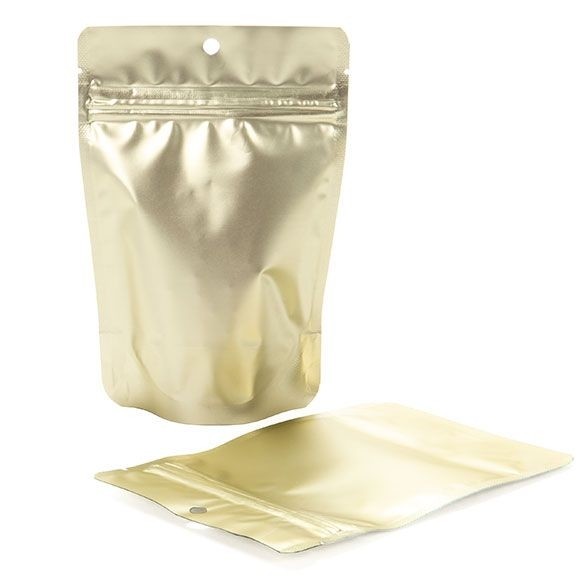 Stand Up Pouches Gold 13x7.9x20.6cm with Hang hole | 113 grams