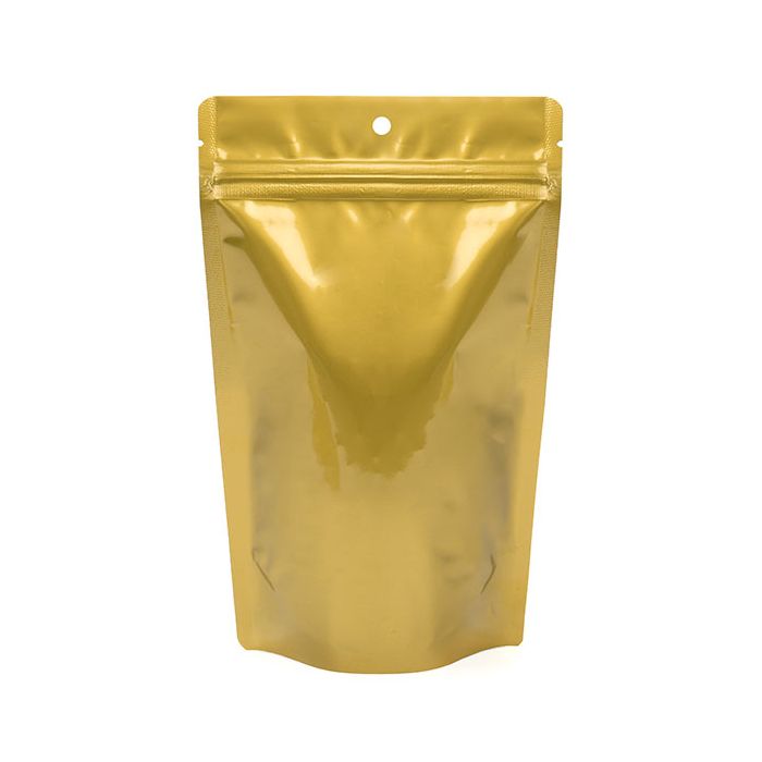 Stand Up Pouches Gold 13x7,9x20,6cm With Hanghole