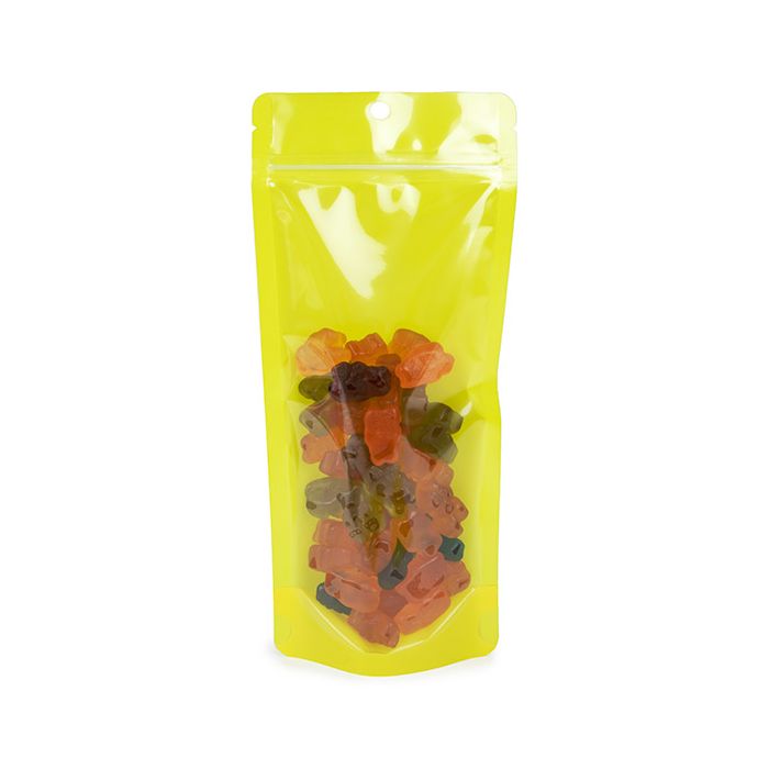 Stand Up Pouch Neon Yellow 10.8x6x23.8 cm w/ Hang Hole