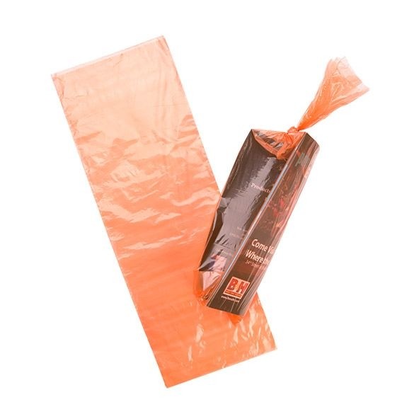 Plastic Bags Orange 19.1x53.3cm