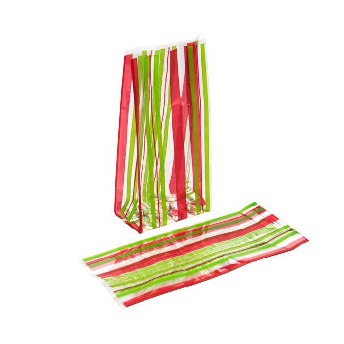 Printed Bags Coloured stripes 10.2x6.4x24.1cm with side gusset