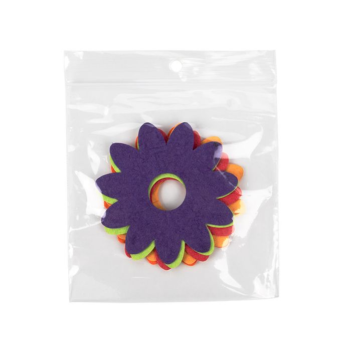 Crystal Clear Polyethylene Zipper Bags w/ Round Hang Hole 10.2x10.2 cm
