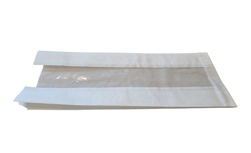 Side Gusset Bags with window, 16x8x38 cm, 40 g/m2 kraft - 20 my Bopp (100 pcs)