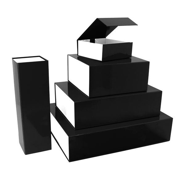 Magnet boxes 33x10x10cm Black/white (25 pcs)