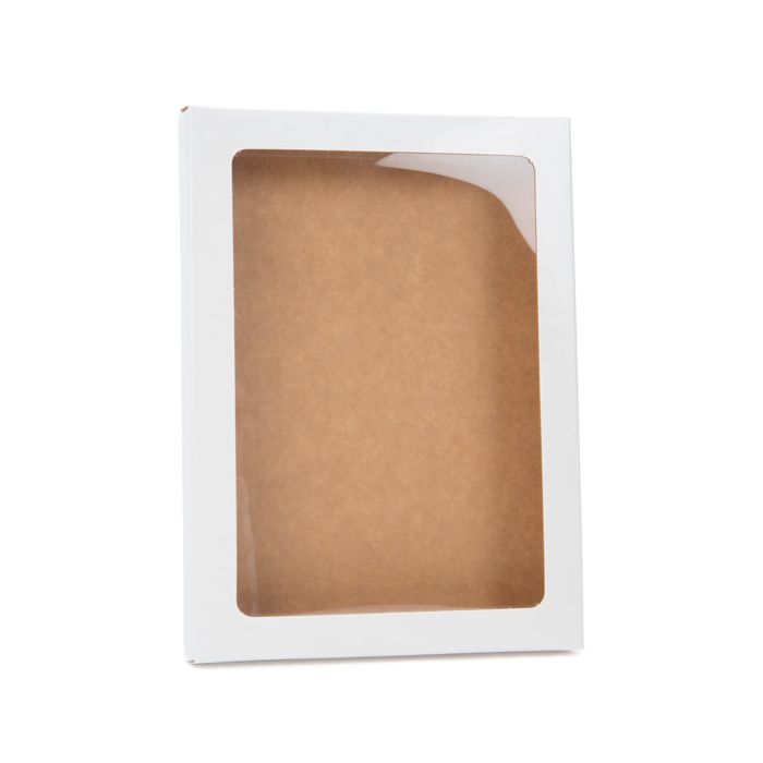 Kraft Gift Boxes glossy White 13.7x1.5x18.7cm