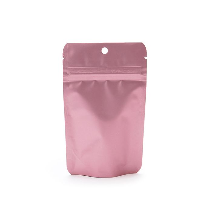 Rose Gold Metallized Stand Up Pouch 8 x 5 x 13 cm with Hang Hole