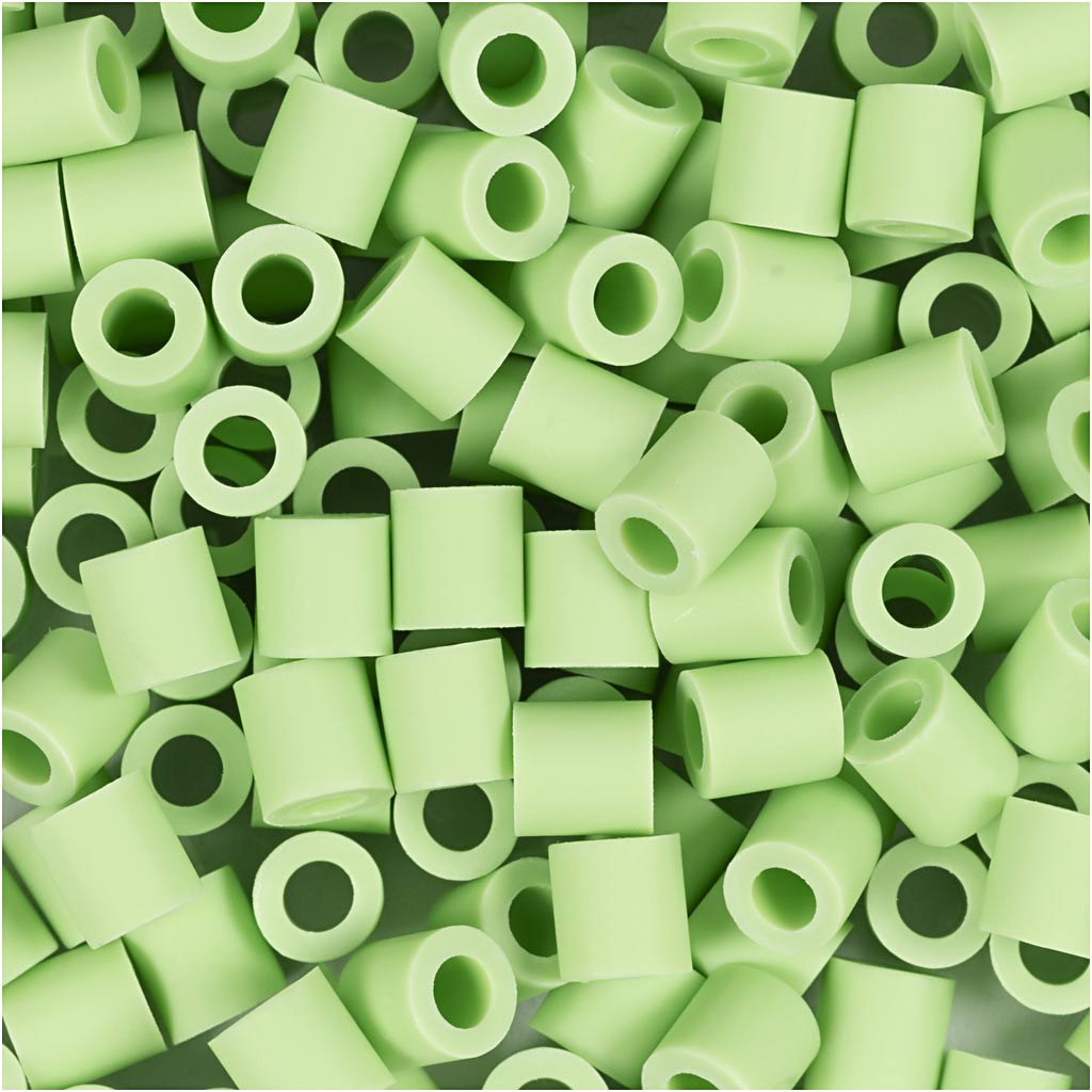Perline NABBI BioBeads, misura 5x5 mm, misura buco 2,5 mm, medium, verde pastello, 1000 pz/ 1 conf. [HOB-9067650]