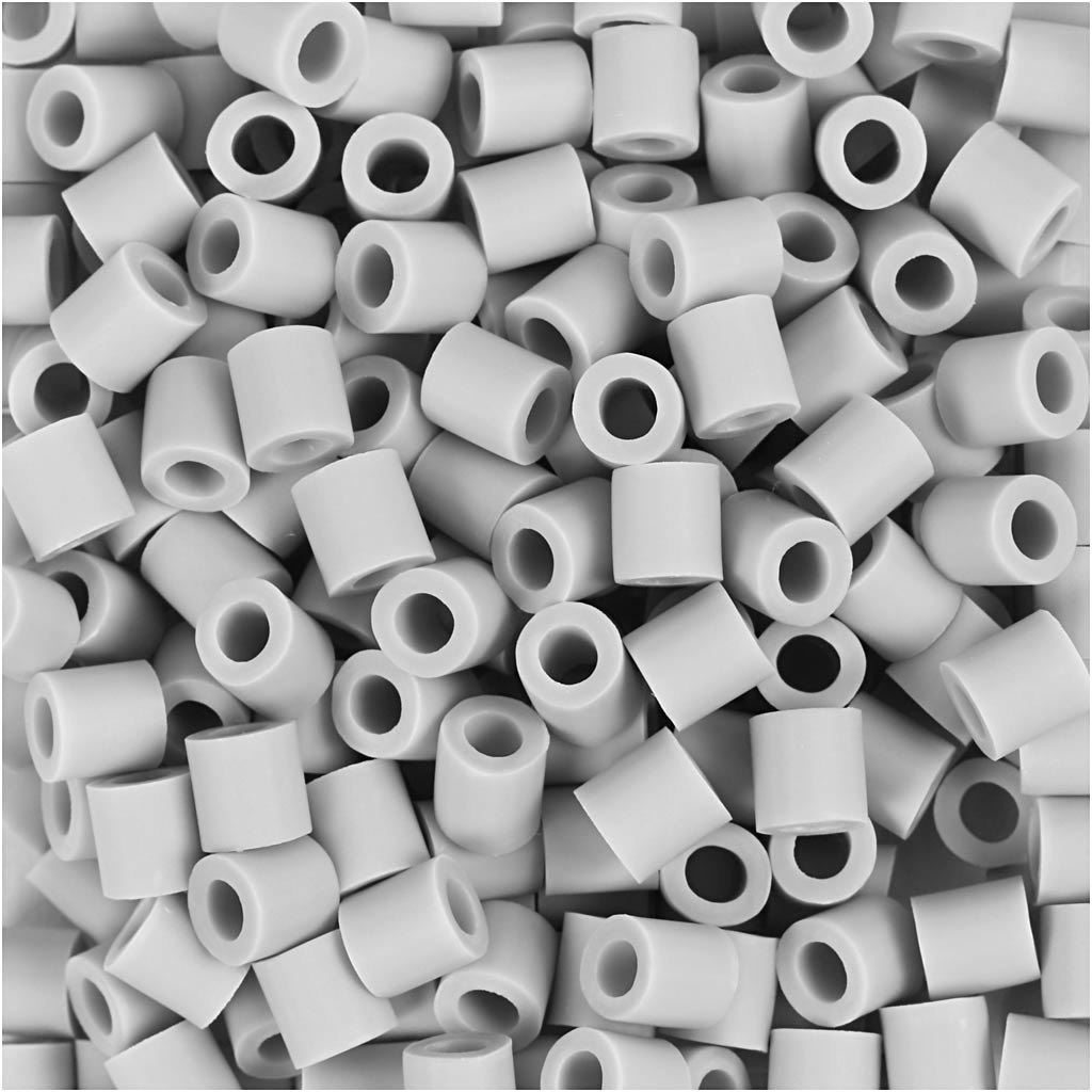 Perline NABBI BioBeads, misura 5x5 mm, misura buco 2.5 mm, medium, grigio, 1000 pz/ 1 conf. [HOB-9067820]