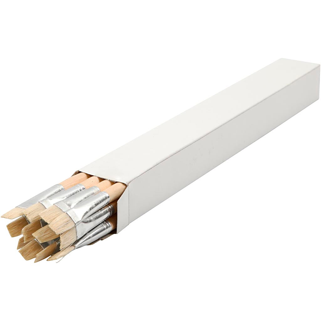 Pennello Nature Line, dim. 14, L: 32 cm, L: 12 mm, manici lunghi, 12 pz/ 1 conf. [HOB-10514]