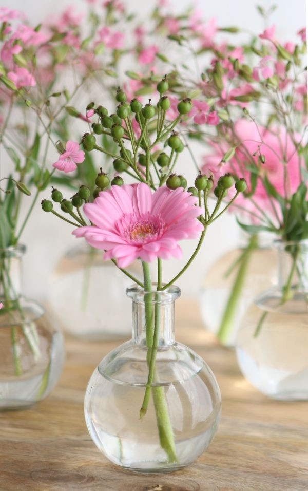 Bottiglia in vetro Belly alta 10cm Ø 8cm (vassoio con 24 pezzi) [IFS-129193]