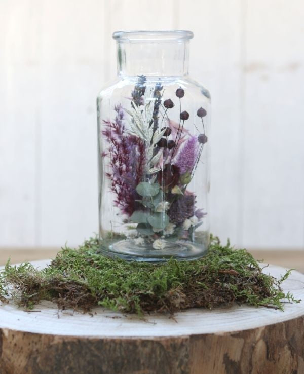 Vaso in vetro alto 16cm Ø 8cm (vassoio con 12 pezzi) [IFS-129195]