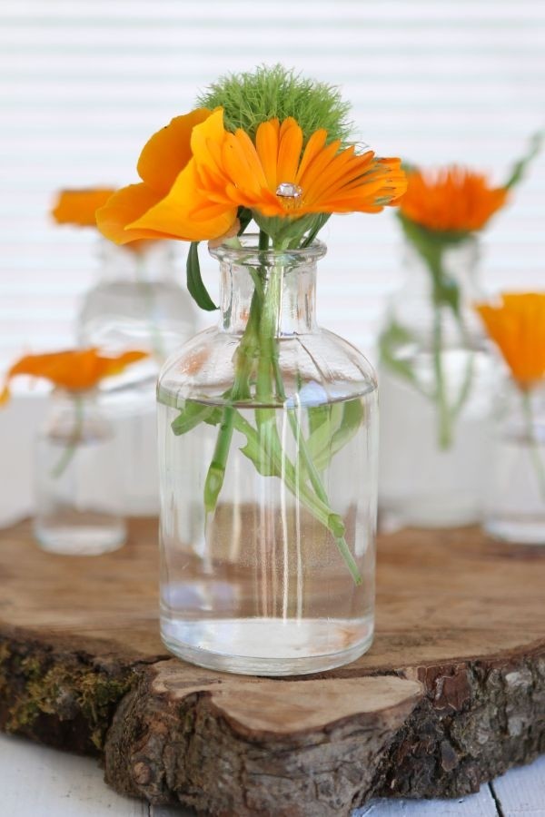 Bottiglia di vetro Ø7 h: 12 cm Trasparente (20 pz) [IFS-129196]