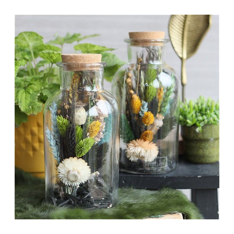 Bottiglia in vetro alta 20cm Ø 10cm (vassoio con 6 pezzi) [IFS-129198]